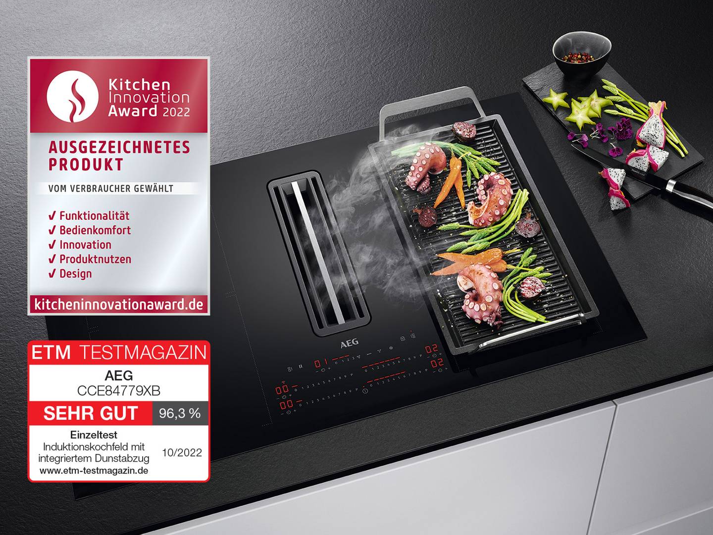 KOCHFELDER MIT INTEGRIERTEM DUNSTABZUG